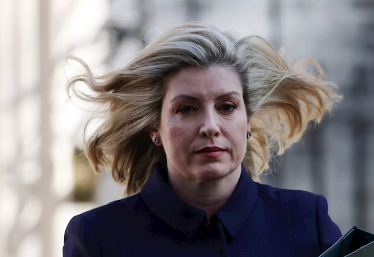 Penny Mordaunt dopo una riunione del gabinetto a Londra