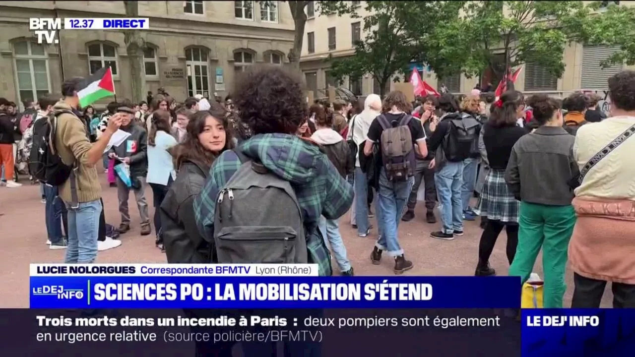 Mobilisations propalestiniennes: un rassemblement en cours à Sciences Po Lyon