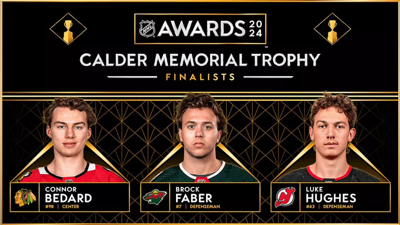 Bedard, Faber, Hughes announced as 2023-24 Calder Trophy finalists