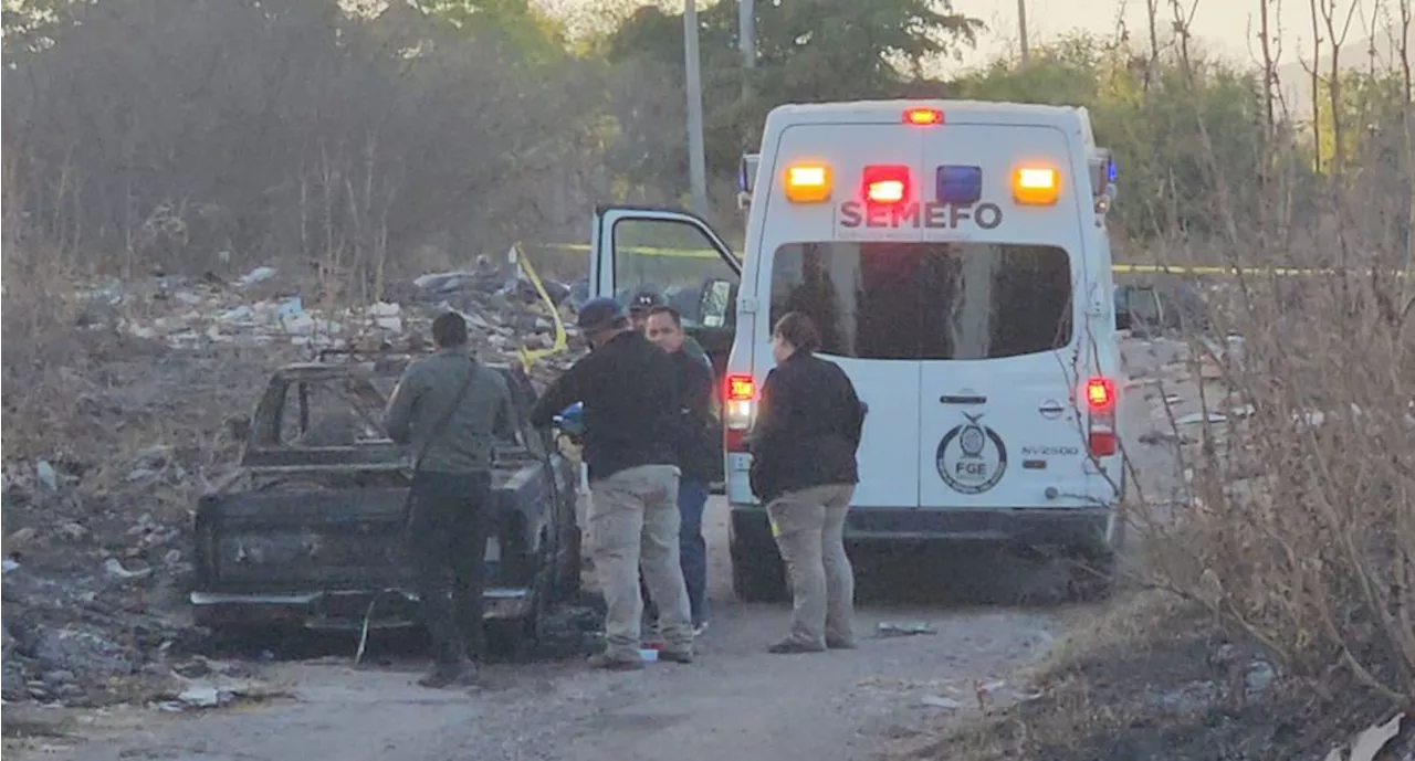 Hallan cuerpo dentro de una camioneta calcinada en Culiacán, Sinaloa