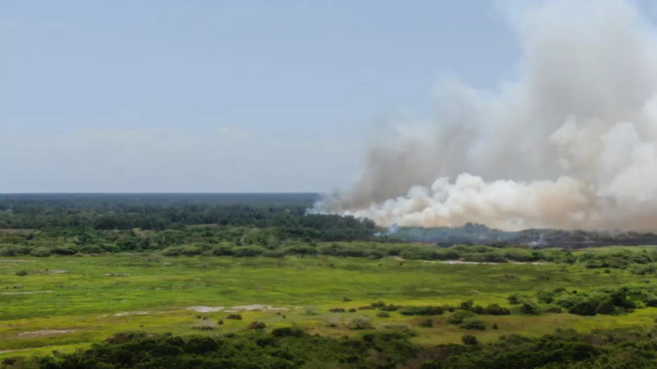 En video: Barranquilla, afectada por el humo generado por nuevo incendio en Salamanca