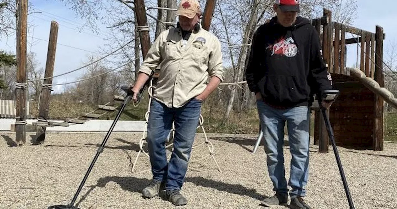 Calgarians with metal detectors clean up dangerous items from parks