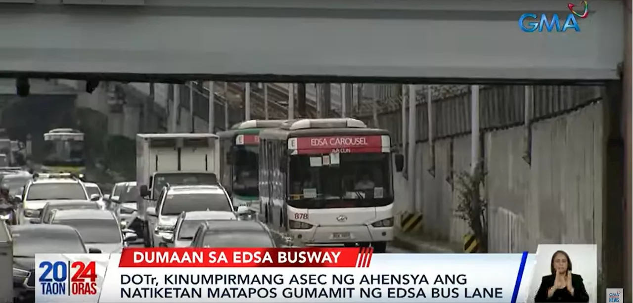 DOTr official caught using EDSA bus carousel, violating number coding