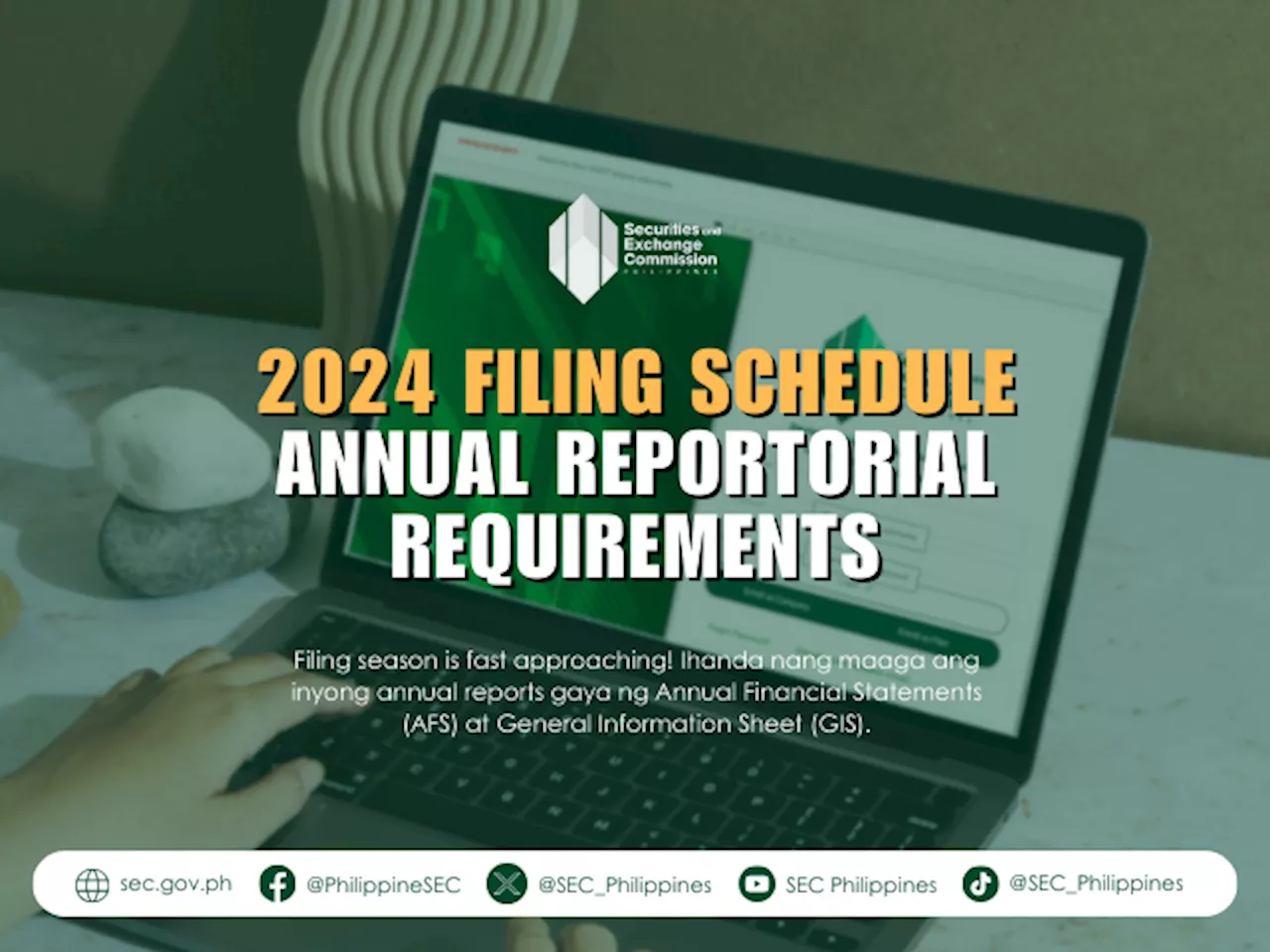 SEC sets deadline for 2024 submission of annual reports