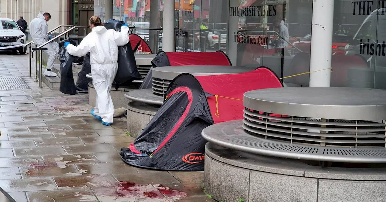 Man seriously injured in suspected knife attack at homeless tents in Dublin city centre