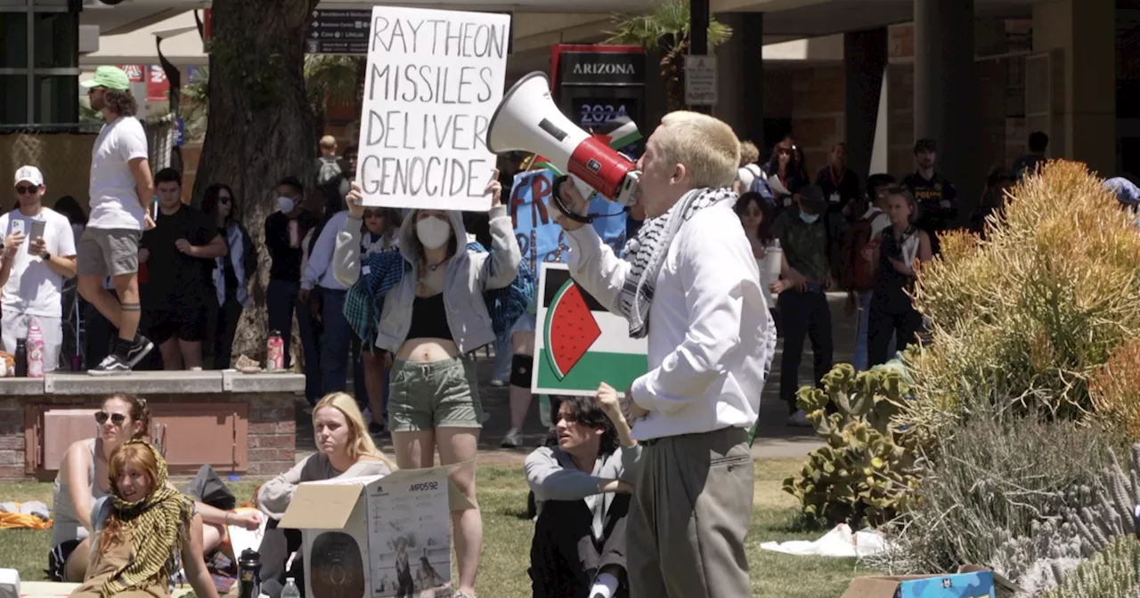 Dozens of students hold Pro-Palestinian protest at University of Arizona