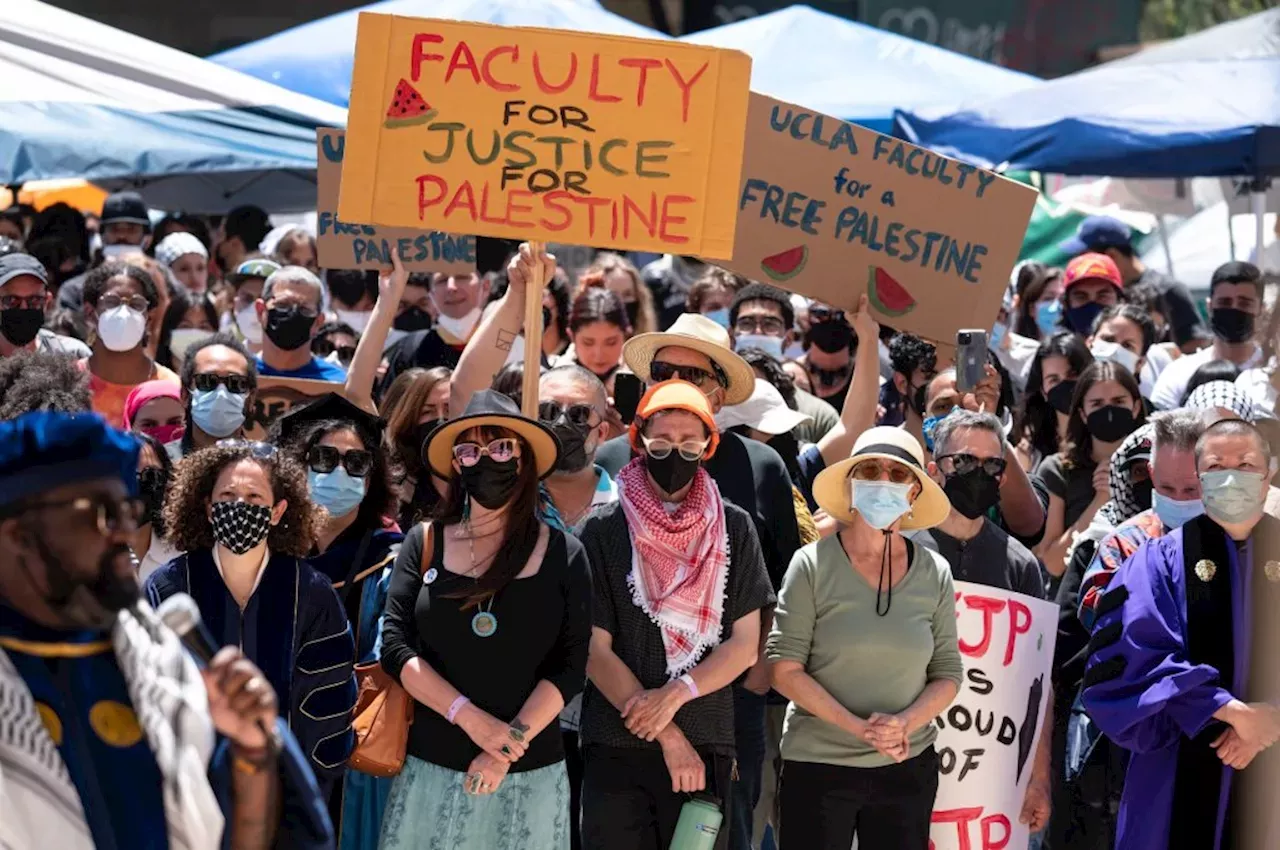 UCLA faculty walk out as proPalestinian demonstrations