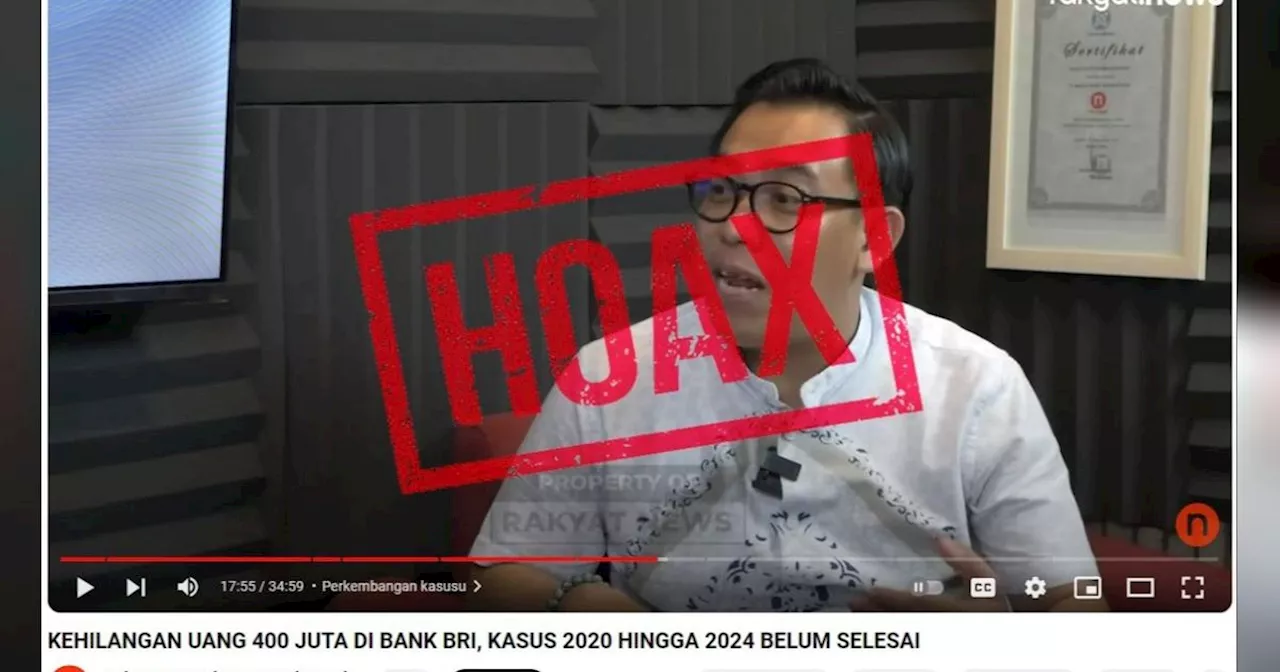 Viral Rp400 Juta Hilang, BRI: Uang Diambil Oleh Nasabah Tahun 2018 & Terjebak Investasi Bodong