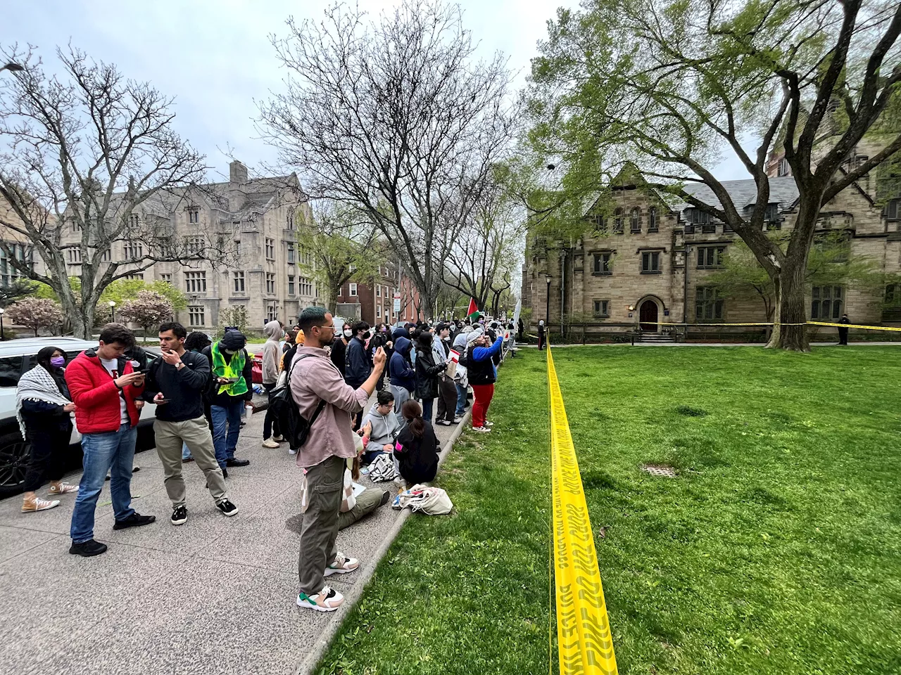 Camps removed at pro-Palestinian protests at UConn, Yale as police respond