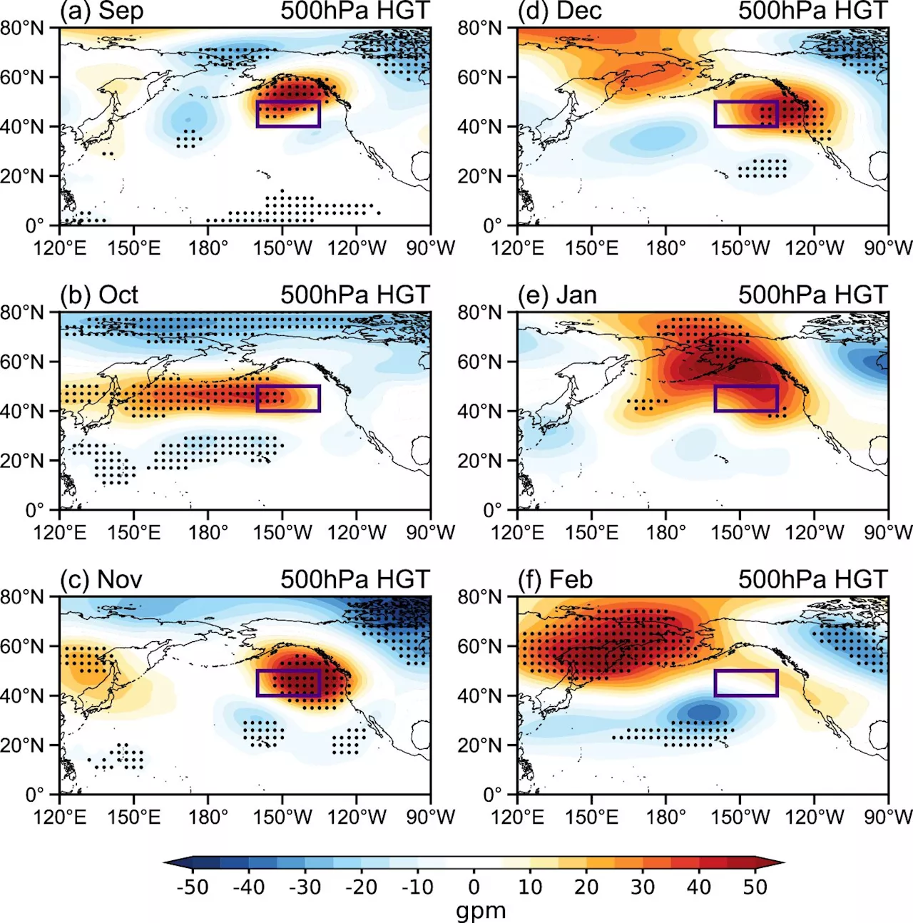 Atmospheric 'teleconnections' sustain warm blobs in the northeast Pacific Ocean