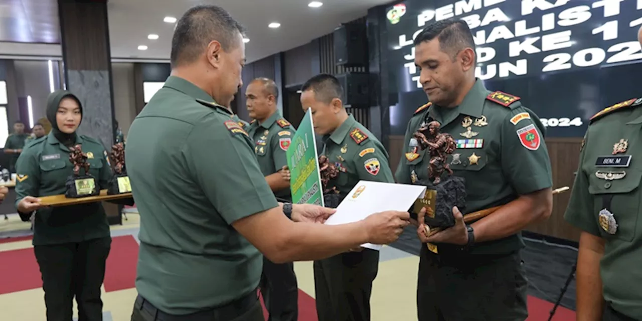 Dandim Pinrang Raih Juara 2 Lomba Karya Jurnalistik yang Digelar Mabesad