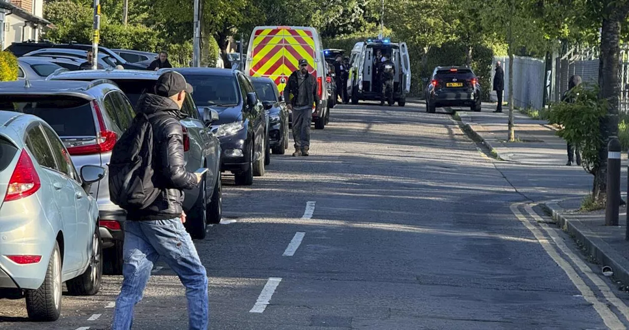 UK police arrest man wielding a sword in east London. 5 people are taken to the hospital