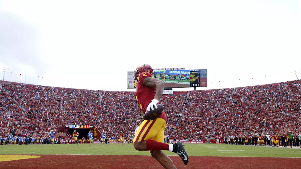 USC USC Football Brenden Rice Reacts to Being Drafted Late Brenden