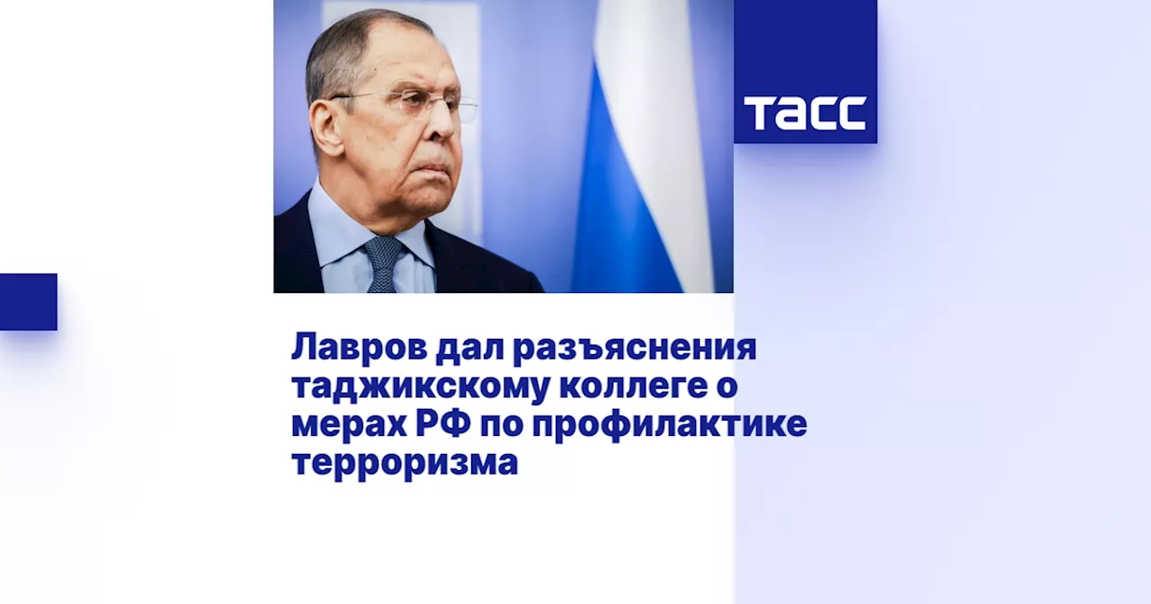 Лавров дал разъяснения таджикскому коллеге о мерах РФ по профилактике терроризма