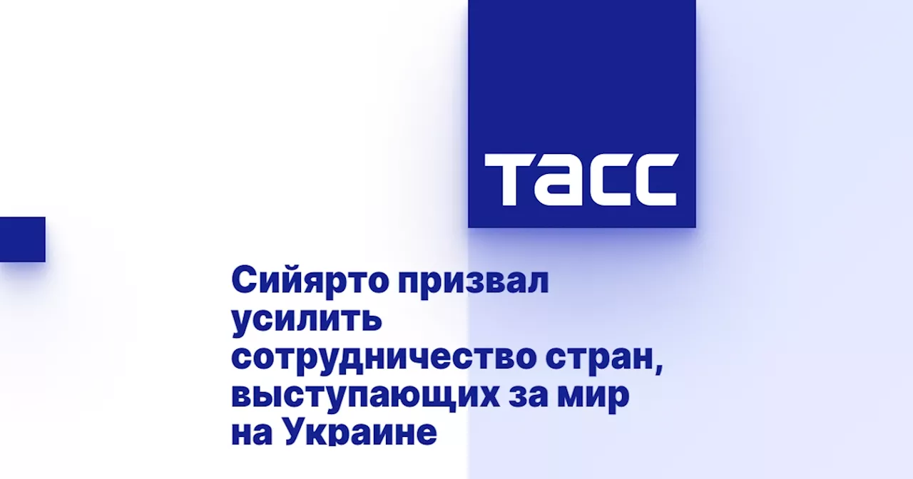 Сийярто призвал усилить сотрудничество стран, выступающих за мир на Украине