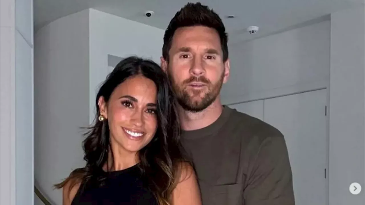 Lionel Messi y Antonela Roccuzzo combinaron sus looks sports: verde militar y croptop