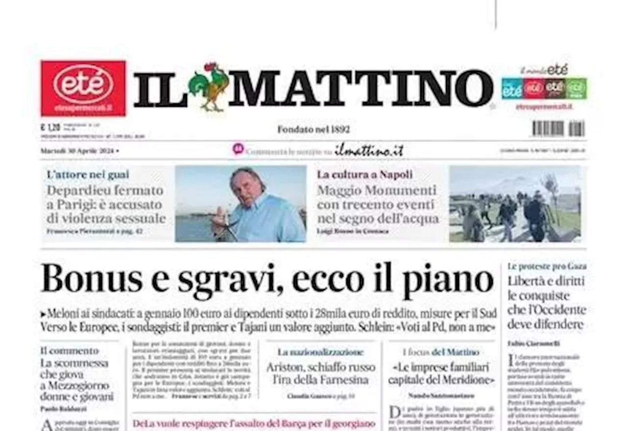 Il Mattino titola: 'Il nuovo Napoli ripartirà da Kvara: DeLa vuole respingere l'assalto del Barça'