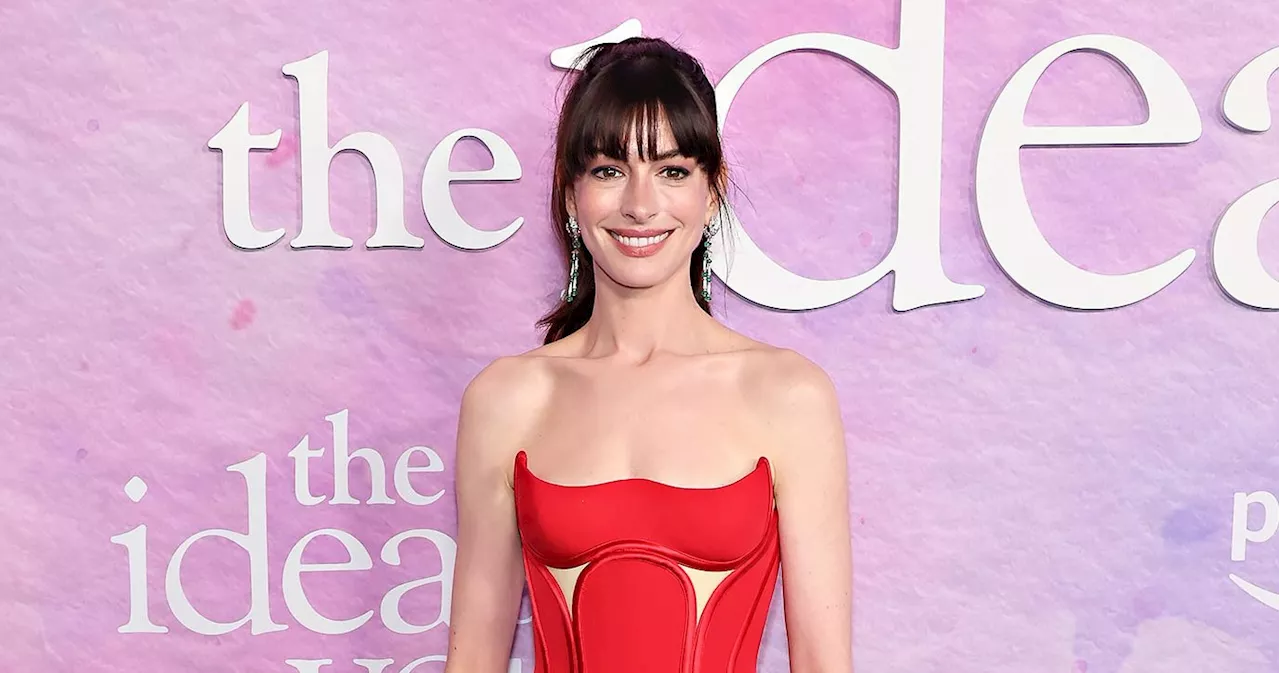 Anne Hathaway Wears Daring Corset Dress at The Idea of You Premiere