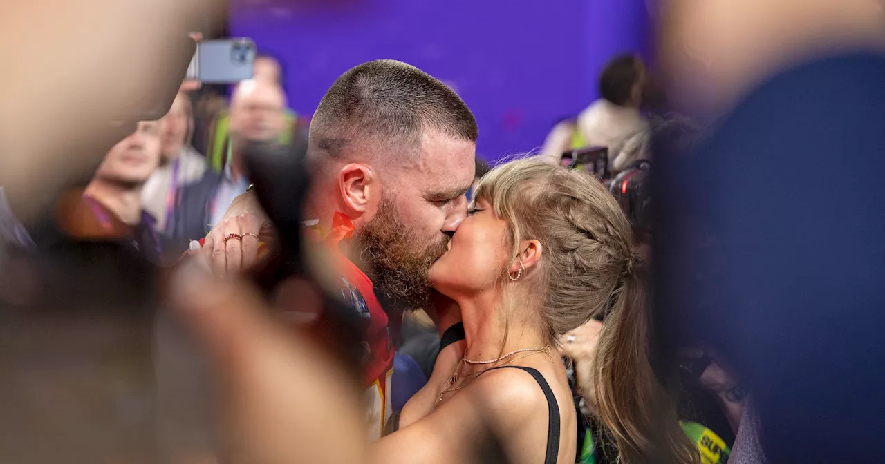 Travis Kelce Packs on PDA With Taylor Swift at Charity Auction