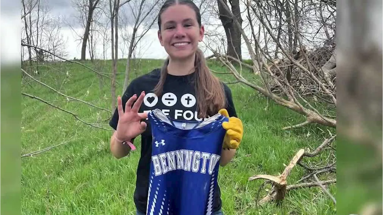 'I need my jersey to run': Missing track jersey found in tree after tornado