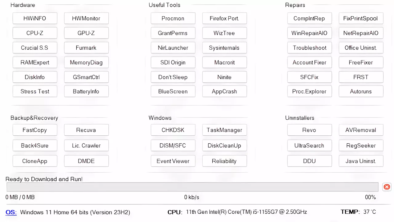 Windows Repair Toolbox - Werkzeuge für die Windows-Reparatur