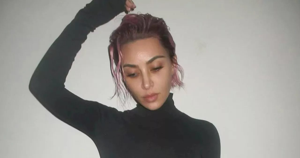 Kim Kardashian Chopped Her Hair Into A 'Pastel Grunge' Pink Bob