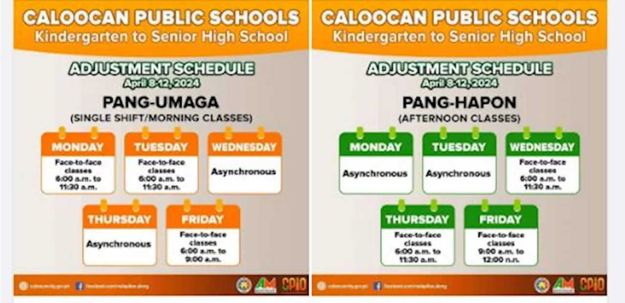 Caloocan announces adjusted school schedules due to intense heat