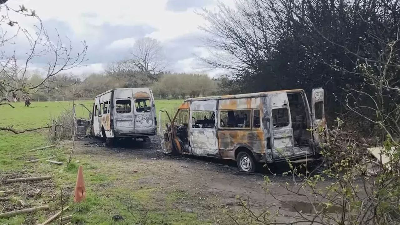 School Minibuses Stolen and Burnt Out, Leaving Children Devastated