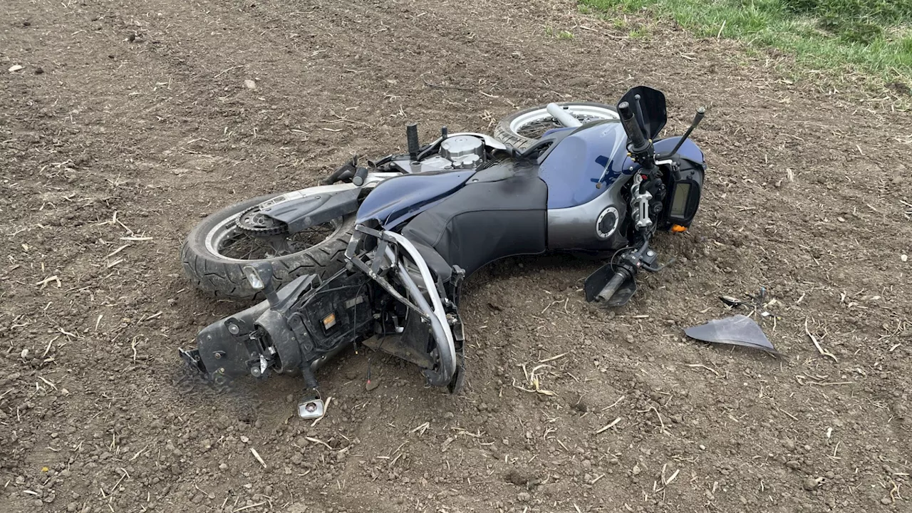 Motorradfahrer (22) bei Unfall auf der B2 schwer verletzt