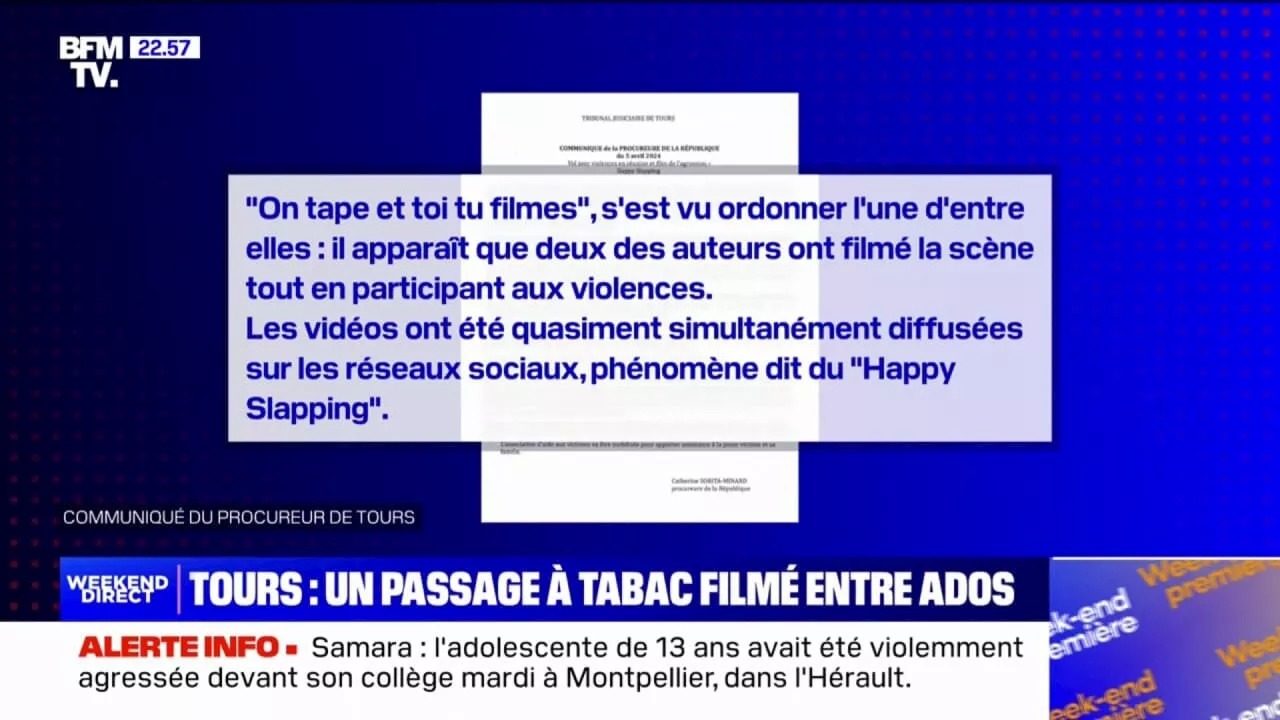 'On tape et toi tu filmes': cinq jeunes filles passent à tabac une adolescente de 14 ans à Tours