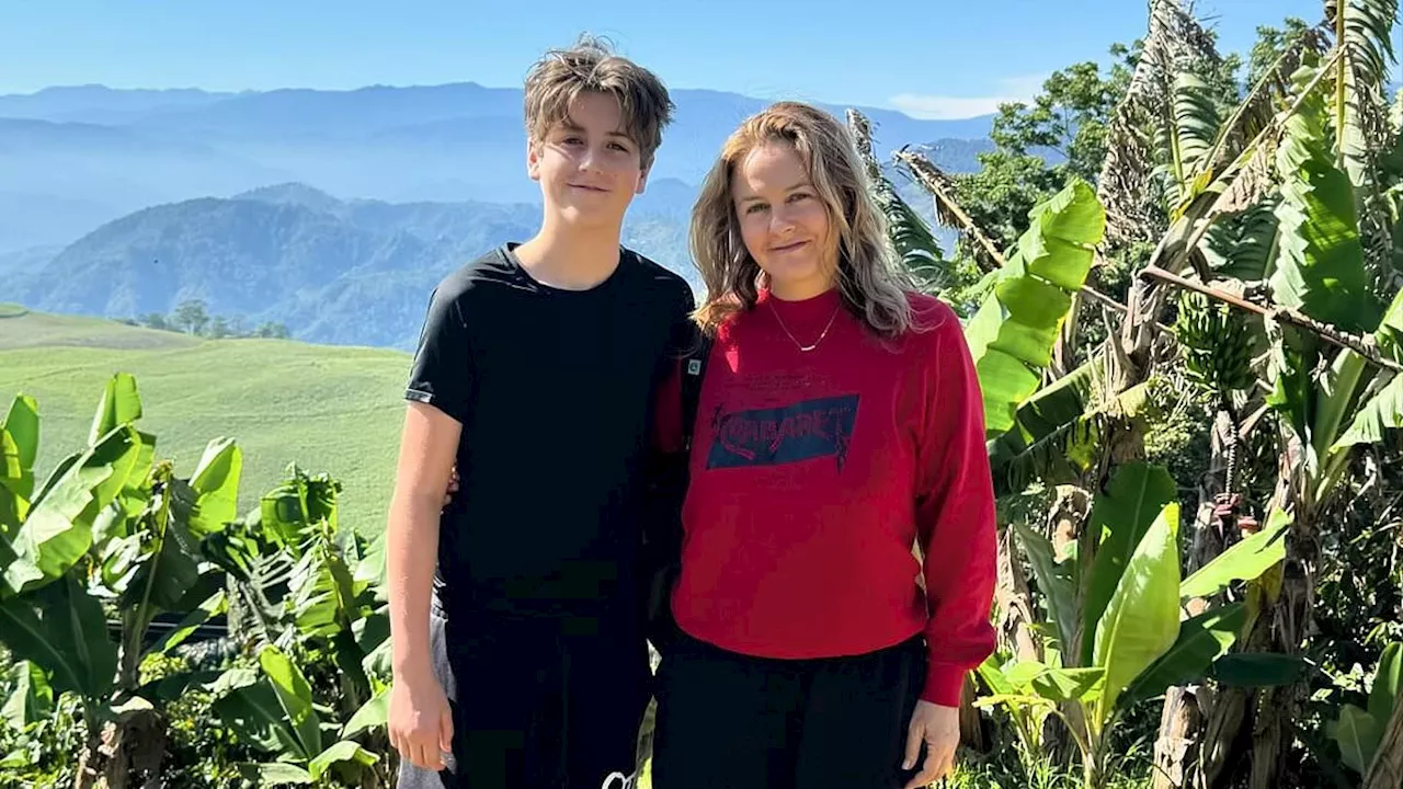 Alicia Silverstone's son Bear, 12, towers over her while spending 'quality time' in Costa Rica