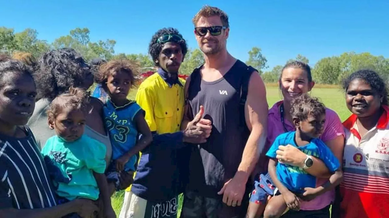 Chris Hemsworth makes surprise school visit in the Northern Territory