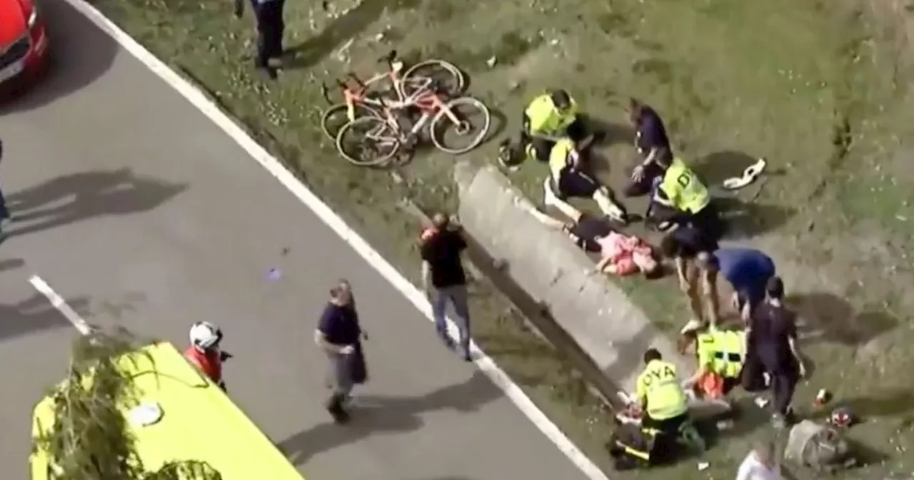 Accidente aparatoso durante la etapa 4 del campeonato Itzulia