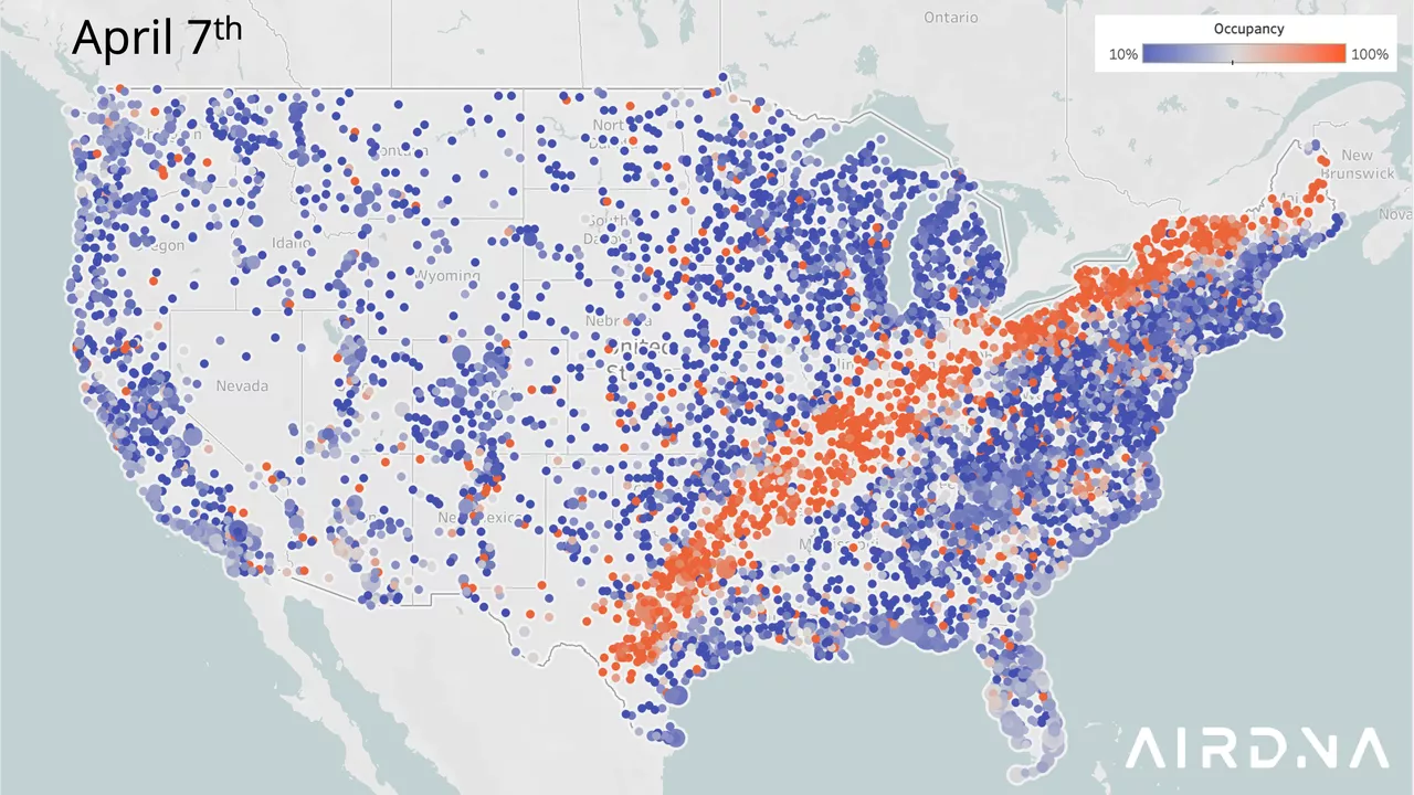 High Occupancy Rates in Cities Along the Path of Solar Eclipse