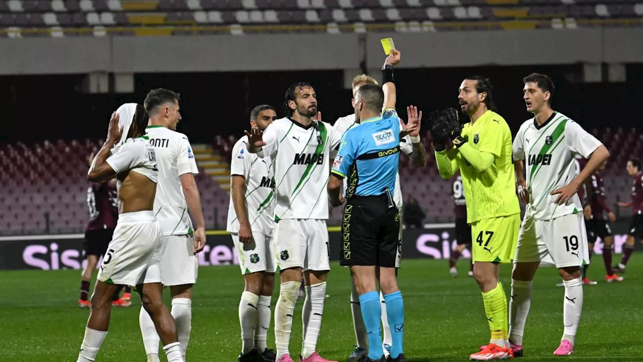 Sassuolo, Carnevali critica l'arbitro dopo il pareggio con la Salernitana