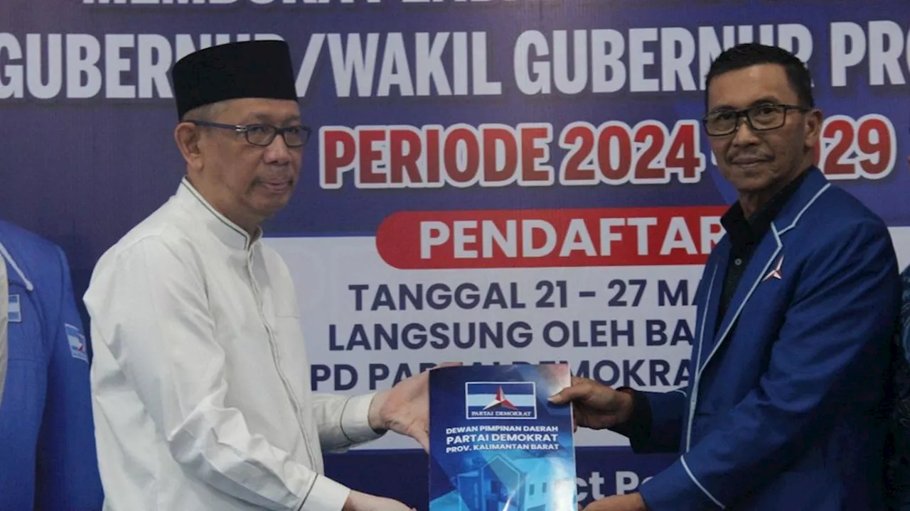 Petahana Gubernur Kalbar Sutarmidji Serahkan Formulir Pendaftaran ke Demokrat