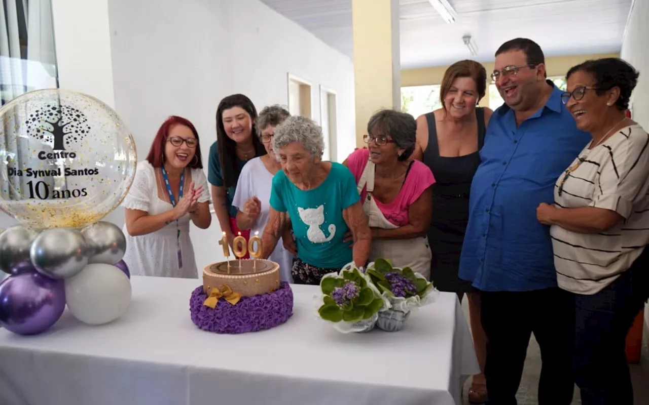 Centro de Alzheimer completa 10 anos e festeja aniversário de 100 anos de usuária