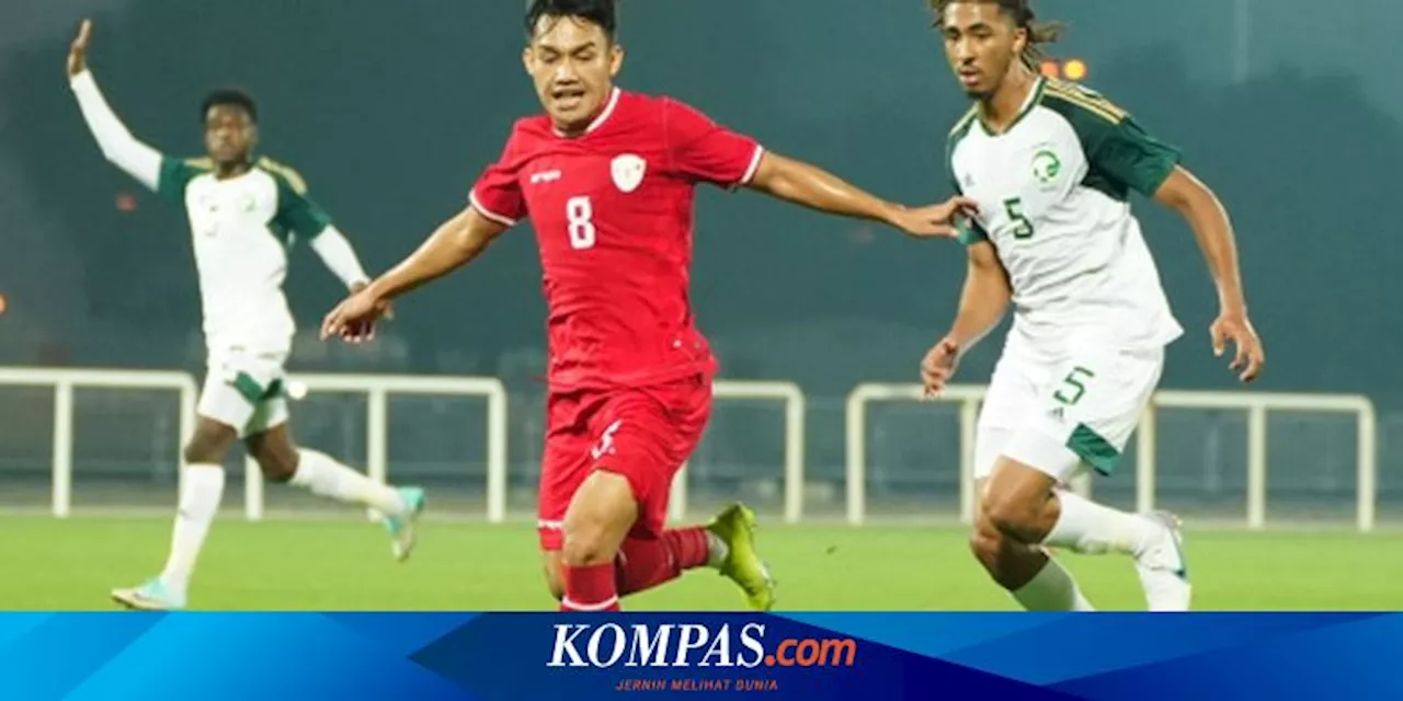 Hasil Timnas U23 Indonesia Vs Arab Saudi: Garuda Kalah, Cetak 1 Gol via Komang Teguh