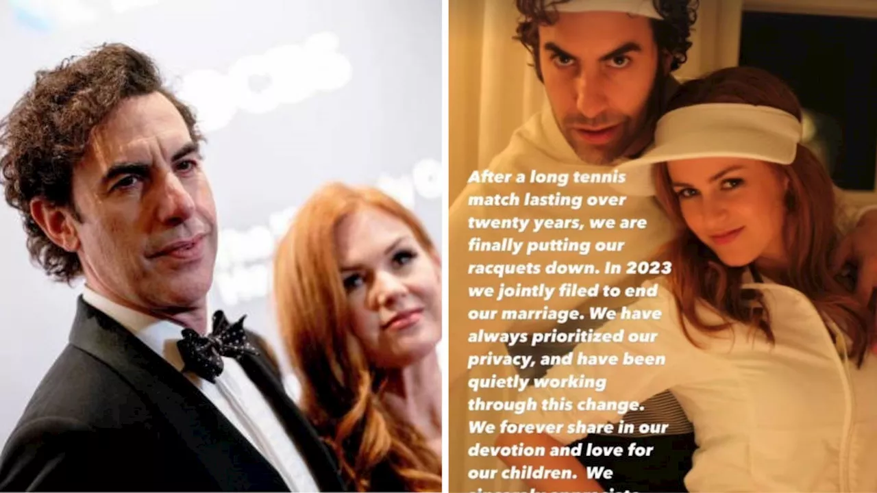 Sacha Baron Cohen and Isla Fisher split after 14 years of marriage