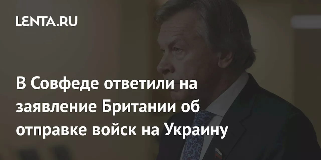 В Совфеде ответили на заявление Британии об отправке войск на Украину