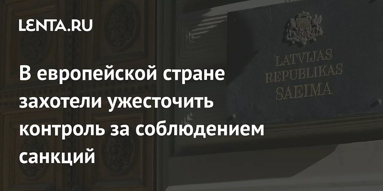 В европейской стране захотели ужесточить контроль за соблюдением санкций