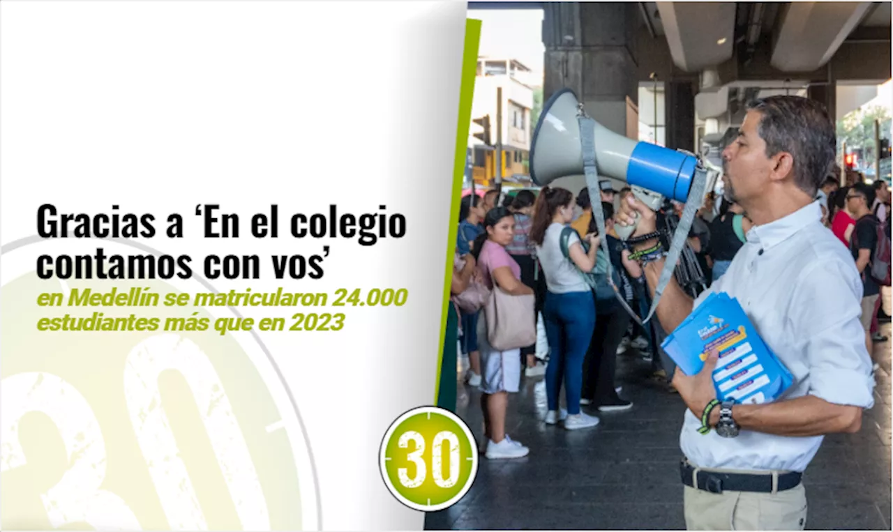 Gracias a ‘En el colegio contamos con vos’ se matricularon 24.000 estudiantes más que en 2023