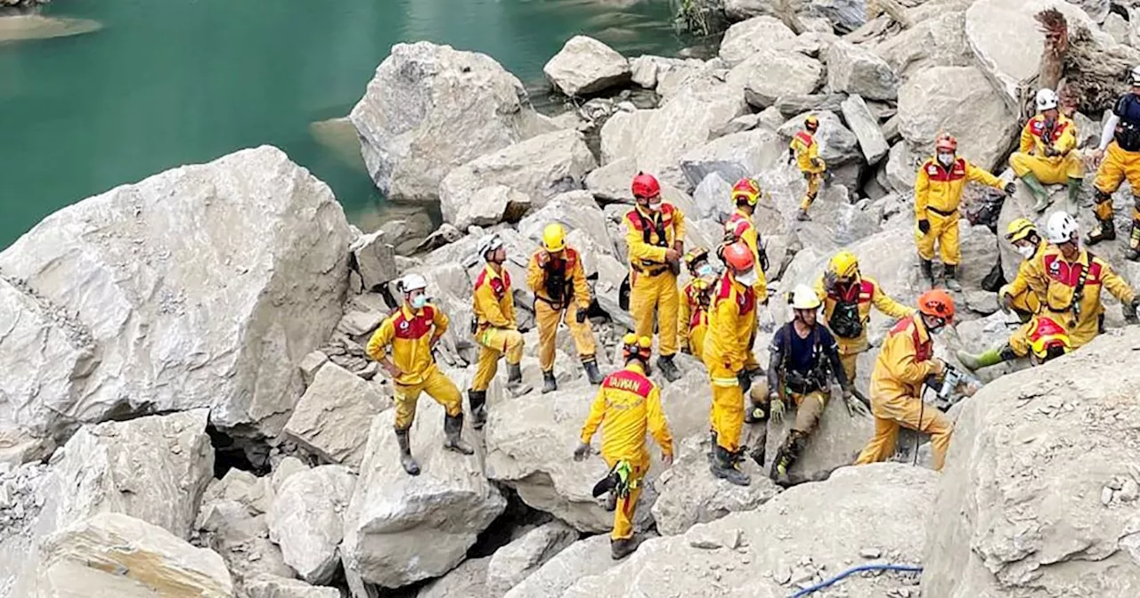 Rescuers Search for Missing People in Taiwan Earthquake