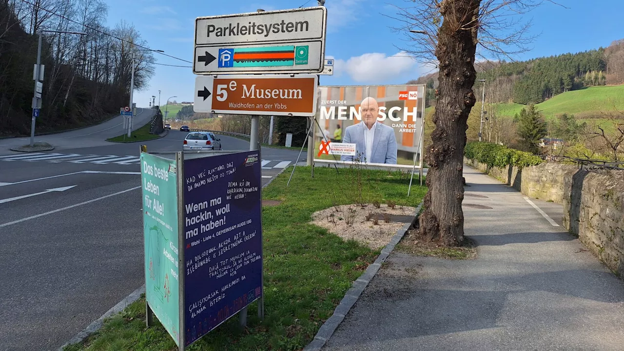 Streit um Plakatständer in Waidhofen