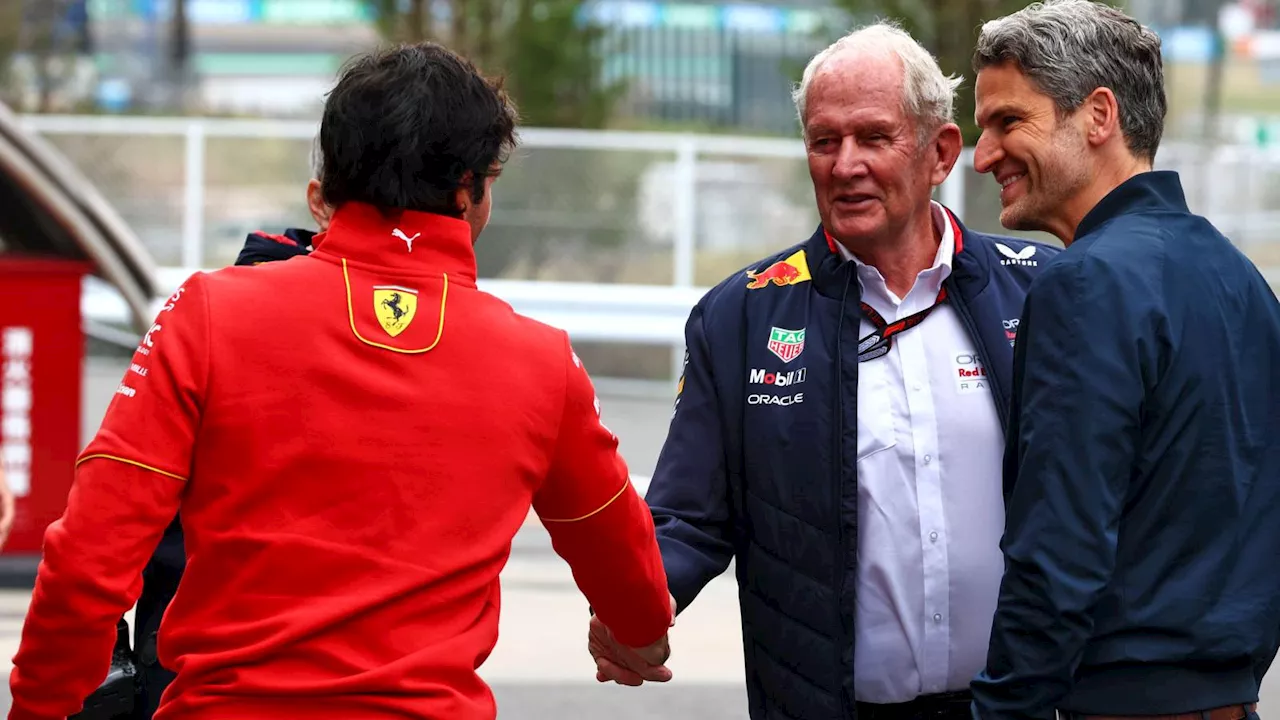 Carlos Sainz to Red Bull rumours sent into overdrive after Helmut Marko Japanese GP handshake