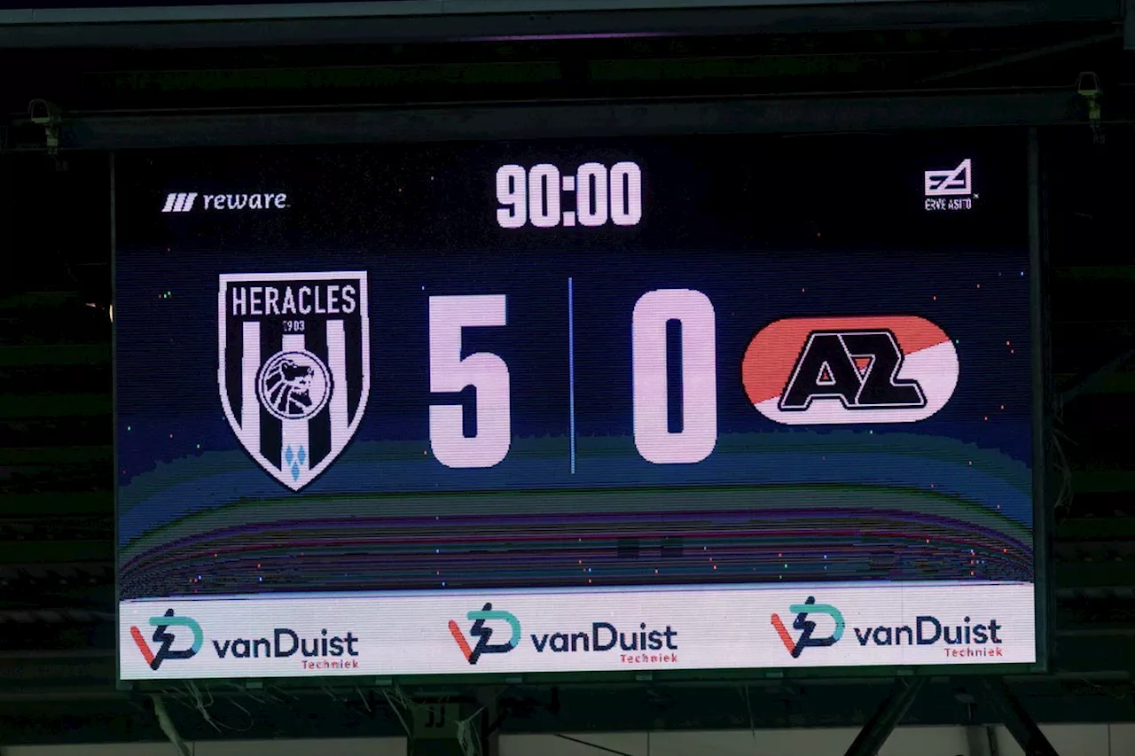 Heracles Almelo straft AZ af met 5-0 overwinning