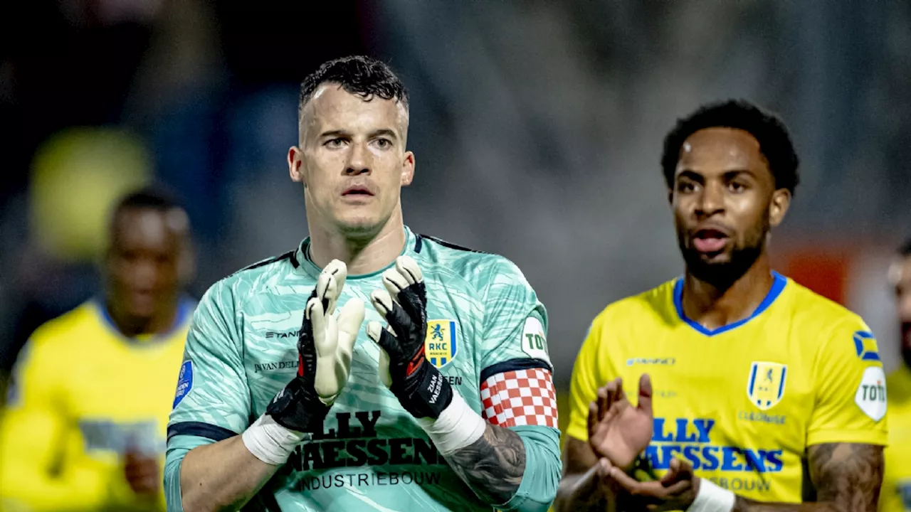 RKC-keeper Vaessen stoort zich aan Almere: ‘Kon beter een pop op doel zetten’