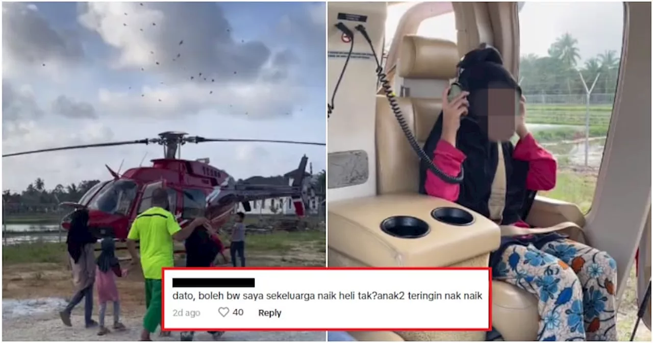  These Kids from Terengganu Go Jalan-Jalan in Their Kampung in a Helicopter!