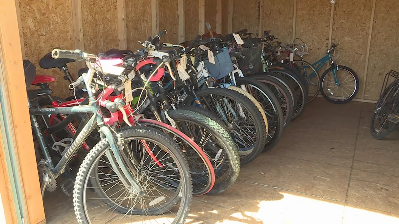 What happens to the unclaimed bikes in police custody?