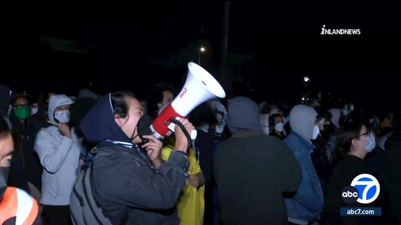 Pomona College students arrested after protest; demonstrators then move to Claremont police station